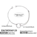 Circle Center Double Chain Bracelets in Gold and Silver Tone view 7