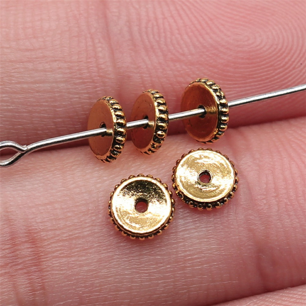 6x6mm 0.2g Multicolor Zinc Alloy Round Spacer Beads for Bracelet Necklace DIY Jewelry Findings