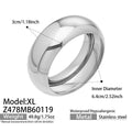 Mirror Polished Dome Bangle Gold Steel Multiple Widths view 8