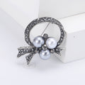 Bow and Pearl Wreath Brooch for Jackets Scarves and Coats view 9