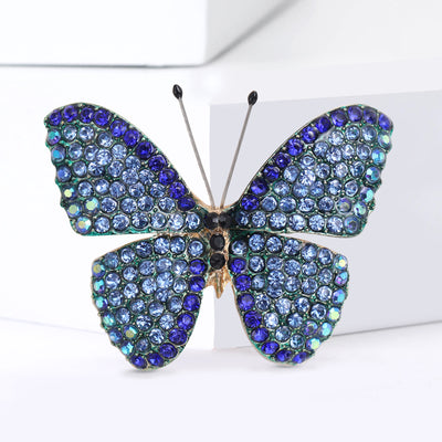 Crystal Butterfly brooch shown from the front
