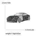 Crystal Studded Car Brooch Pin in Five Color Options view 7