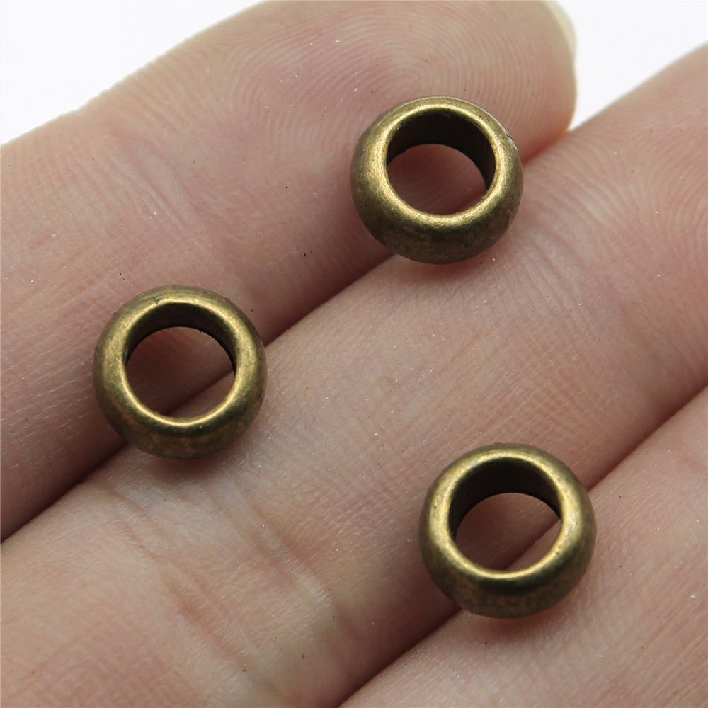 9x9x4.7mm 0.9g Multi Color Zinc Alloy Smooth Large Hole Spacer Beads for Bracelet Jewelry Making