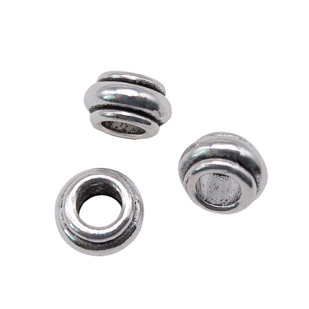 9x9x5mm 1.2g Multi-Color Zinc Alloy Round Small Hole Spacer Beads for DIY Bracelet Jewelry Making
