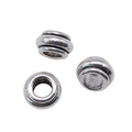 Double Groove Ring Spacer Beads in 2 Metal Finishes for Jewelry Making view 3