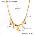 Gold Snake Chain Bead Necklaces Butterfly Star Turquoise view 6