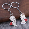 Couple Metal Keychain Pairs With Winged Figures Or Red Hearts view 4