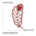Hollow Leaf Rhinestone Brooch Teardrop Center Four Colors view 8