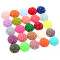 Textured Glitter Round Resin Cabochons in Assorted Colors view 5
