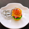 Resin Mini Hamburger Keychains Pink Purple Classic Styles view 8