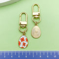 Easter Egg Metal Keychains, Gold-Tone Swivel Clasps, 10 Styles view 7