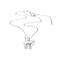 Silver-Tone Cat Pendant Necklace Fashion Jewelry Collection view 5