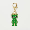 Gold Tone Green Alien and Alien Cat Lobster-Clasp Charms in Ten Designs view 11