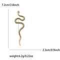 Textured Scale Snake Brooch Gold Or Silver Tone Metal Pin view 7