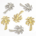 Crystal Palm Tree Charm in Gold and Silver Tone for Jewelry Making view 5