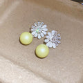 Silver Tone Floral Stud Earrings in Three Designs With Decorative Details view 8