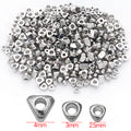 Triangular Metal Spacer Beads in Three Sizes and Three Finishes view 8