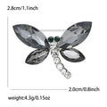 Crystal Dragonfly Brooch in Detailed Metal and Crystal Design view 7