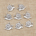 Snail Charms in Antique Bronze and Silver Finishes view 7