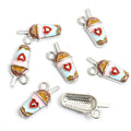 Enamel-Look Silver Gold Heart Alloy Charms in 14 Styles view 11