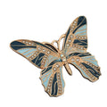 Rhinestone Butterfly Charm Pendant Enamel Wings Gold-Tone Body view 5