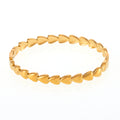Solid Heart Link Clasp Bracelets Gold and Steel Stainless Steel view 5