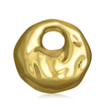 Organic Open Circle Brooch with Rippling Polished Surface view 1