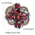 Round Floral Crystal Brooch with Faceted Stones for Jackets and Scarves view 4