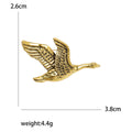 Flying Bird Brooch A Textured Flying Bird Silhouette In An Antiqued Metal Finish view 5