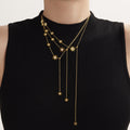 Crystal Starburst Station Necklace in Two Designs and Two Tones view 2