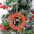 Rhinestone Leaf Circle Wreath Hanging Ornament Three Colors view 3