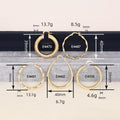 Gold Large Textured Hoop Earrings Five Styles Metal Alloy view 4