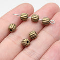 Ridged Round Metal Spacer Beads for Jewelry Making view 2