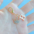 Gold-Tone Rhinestone Crown Initial Charm With Lobster Clasp view 6