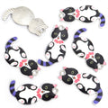 Printed Sitting Cat Charms in Gold and Silver Tones, 15 Designs view 11