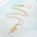 Coiled Snake Pendant Necklaces in Gold or Silver Tone view 3