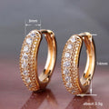 Pave Dome Small Huggie Hoop Earrings In Polished Gold Tone view 5