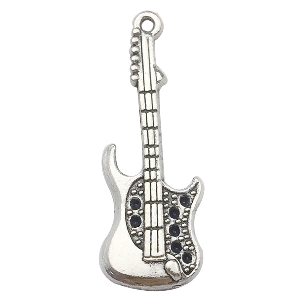 Antique Silver Zinc Alloy Music Note Instrument Microphone Charm Pendants for DIY Jewelry