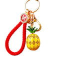 Crystal Pineapple Keychains with Fortune Cords and Loose Braided Loops view 5