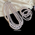 Lavender Pink Pearl Bead Strand Necklace Two Sizes view 3
