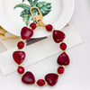 Wine Red Heart Bead