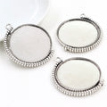 Rotating Double Sided Round Pendant Settings in Eight Finishes view 11