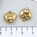 Gold Stainless Steel 3D Bear charm pendants for DIY bracelets necklaces keychains jewelry