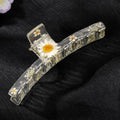 Transparent Resin Pressed Flower Long Hair Claw Clips in Six Designs view 6