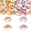 Rainbow Cloud Enamel Metal Jewelry Charms, 4 Designs view 4