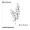 Crystal Wheat Sprig Brooch In 2 Styles With Polished Metal And Decorative Details view 6