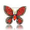 Full Crystal Butterfly Brooch in Five Jewel Tone Colors view 4