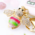 Striped Crystal Bee Keychains in Yellow Multicolor and Assorted Colors view 7