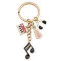 Pink-Led Music Note Piano Violin and Headphone Charm Keychain Collection view 5