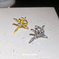 Crystal Cross Ear Cuff Clips in Gold and Silver Tones view 4